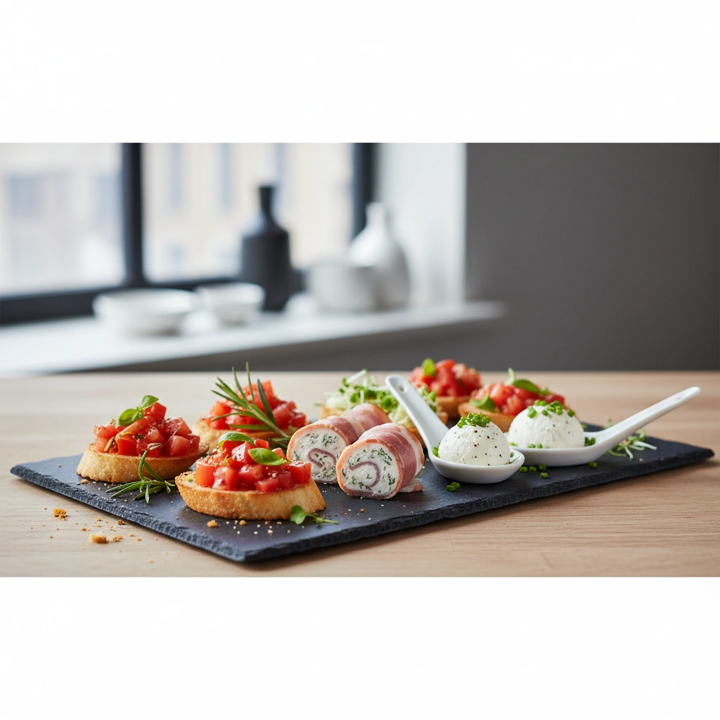 assortiment d’amuse-bouches simples et économiques pour apéritif