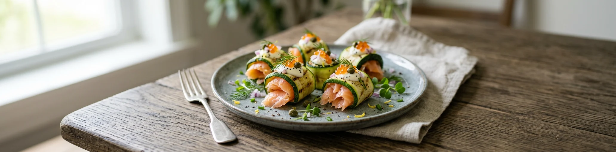 bouchées salées aux courgettes et saumon fumé dorées au four