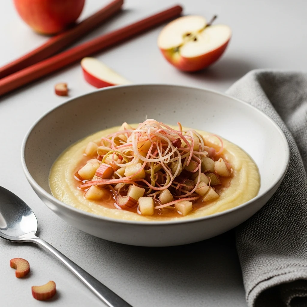 Compote pomme rhubarbe maison onctueuse