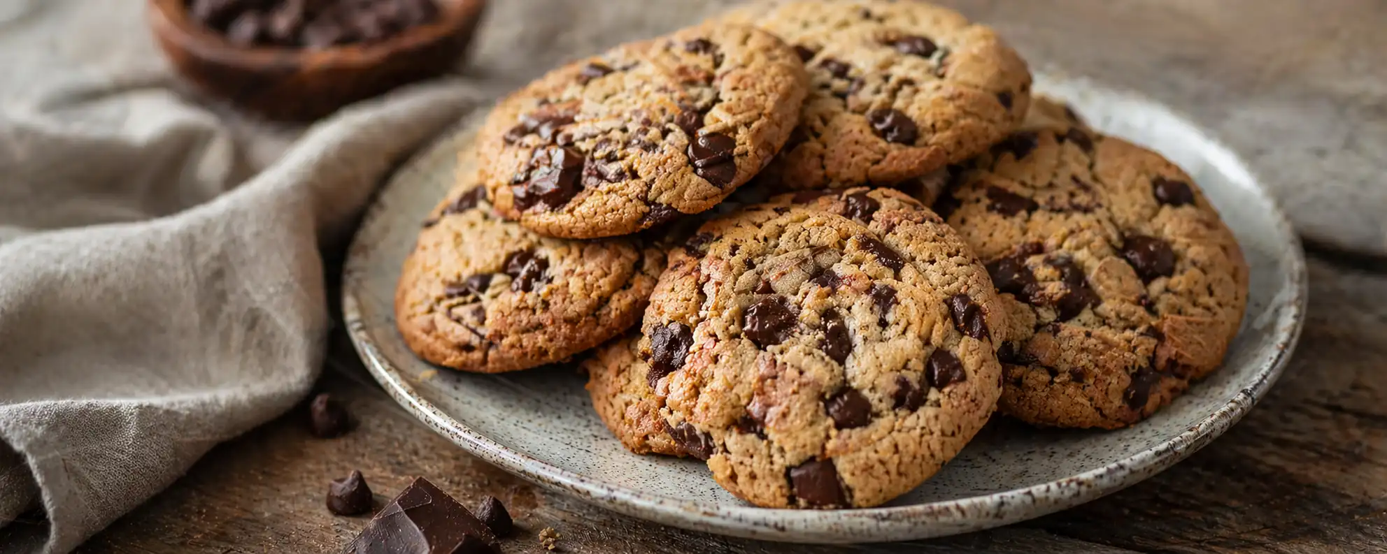 Cookies moelleux aux pépites de chocolat préparés au Thermomix