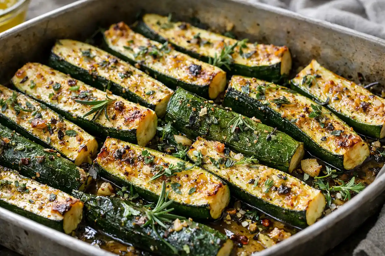 Courgettes fondantes au four avec herbes