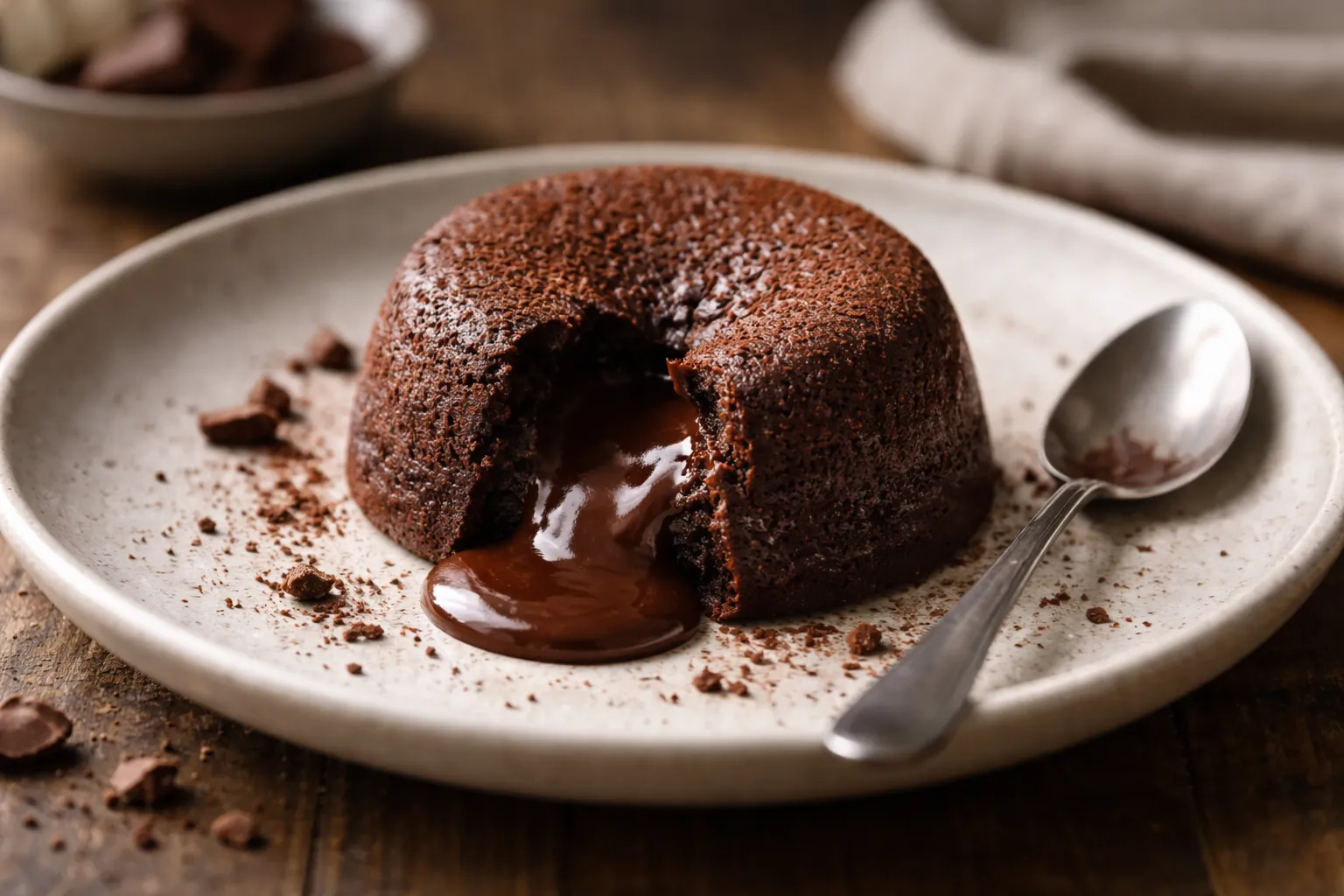 Fondant au chocolat sans gluten avec cœur coulant