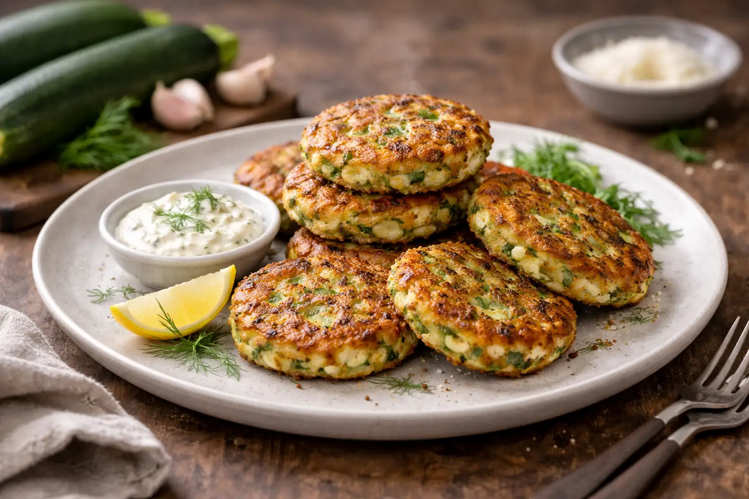 Galettes de courgette et fromage croustillantes