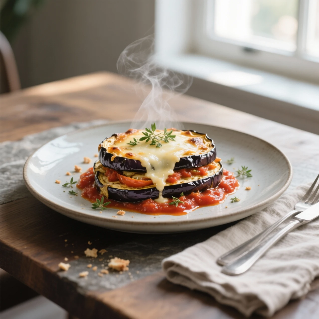 gratin d’aubergine fondant et doré au four
