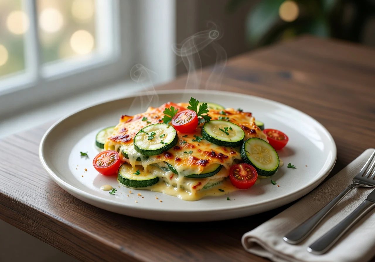 gratin de courgettes doré et fondant au four