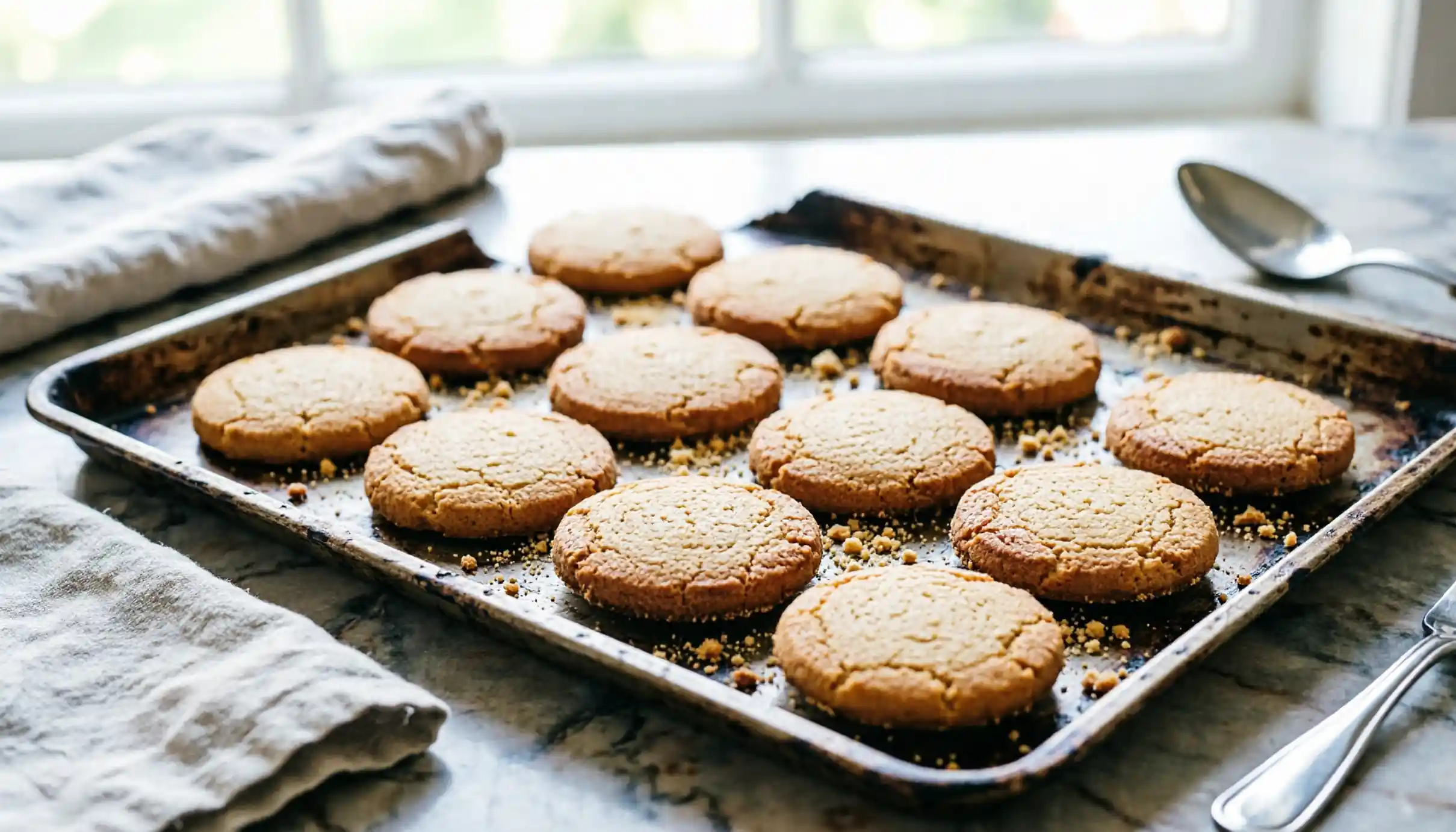Sablés express dorés et croustillants sur une grille de cuisson