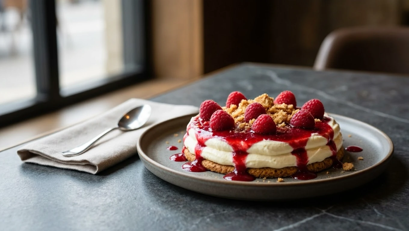 tiramisu aux speculoos et framboises en verrine